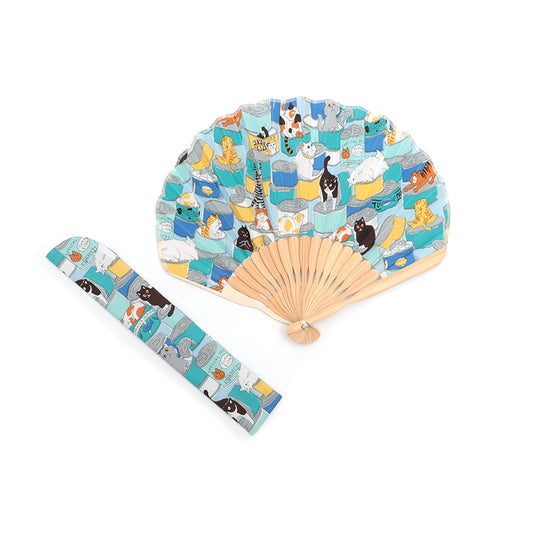 西川庄六　ｓｏｌｅｉｌ扇子　猫缶