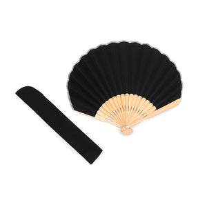 西川庄六　ｓｏｌｅｉｌ扇子　無地　黒