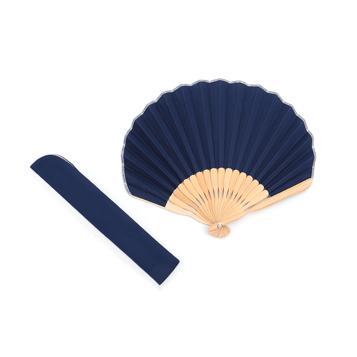 西川庄六　ｓｏｌｅｉｌ扇子　無地　紺