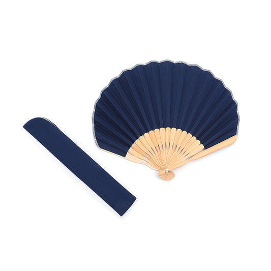 西川庄六　ｓｏｌｅｉｌ扇子　無地　紺