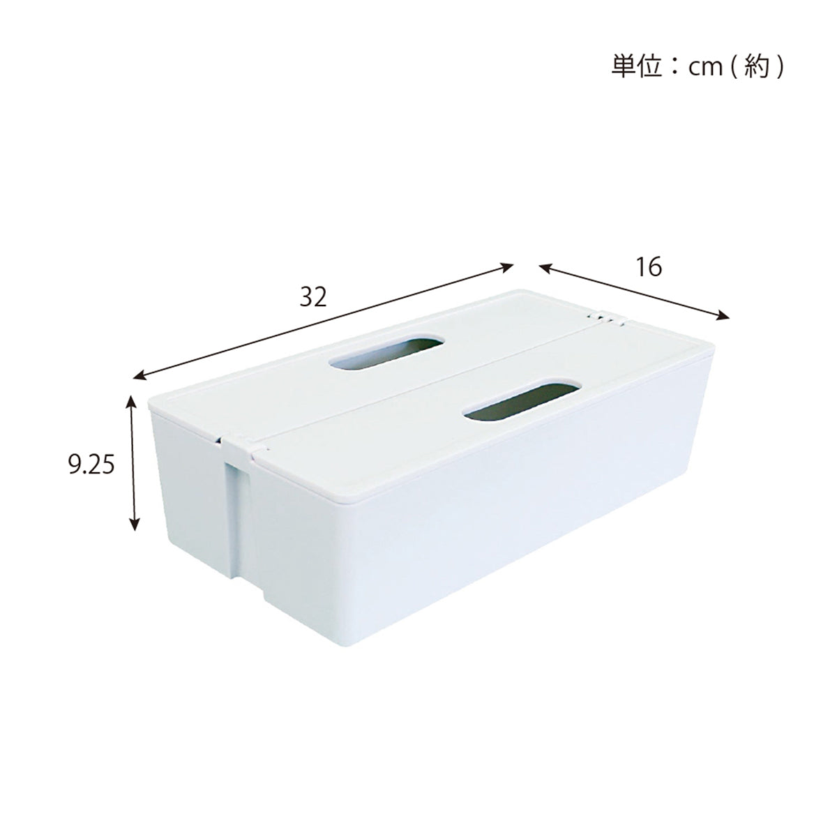 かるコン　収納ケース　ホワイト　L