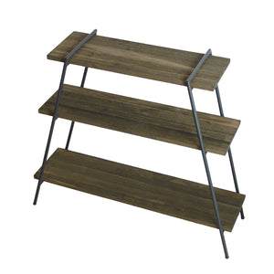 アイアンレッグラック　3段　ダークブラウン