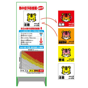 熱中症予防情報看板　マグネット付　動物ver(トラ)