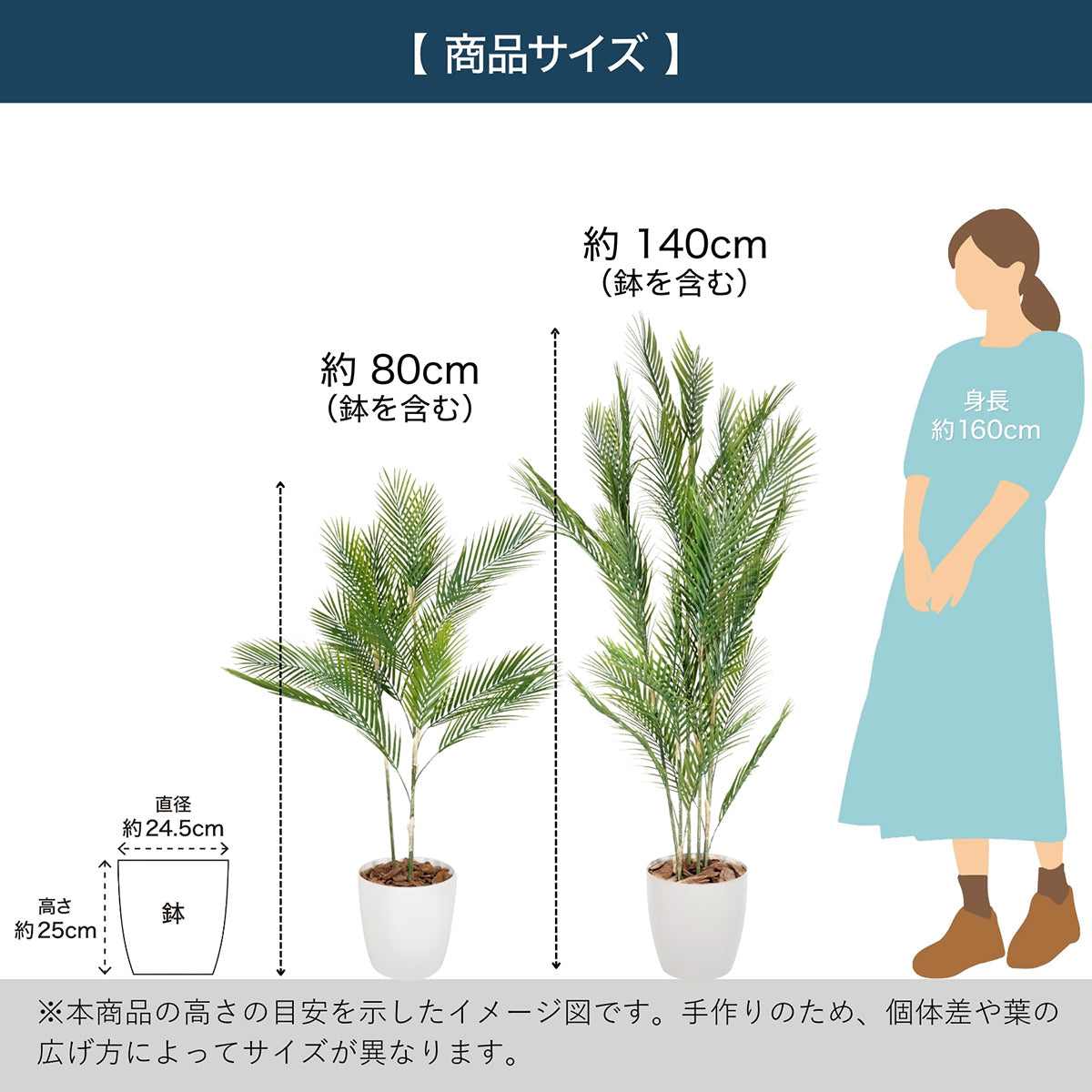 光触媒インテリアグリーン アレカヤシ80cm 鉢付き
