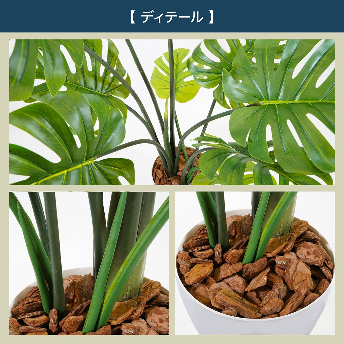 光触媒インテリアグリーン モンステラ120cm 鉢付き
