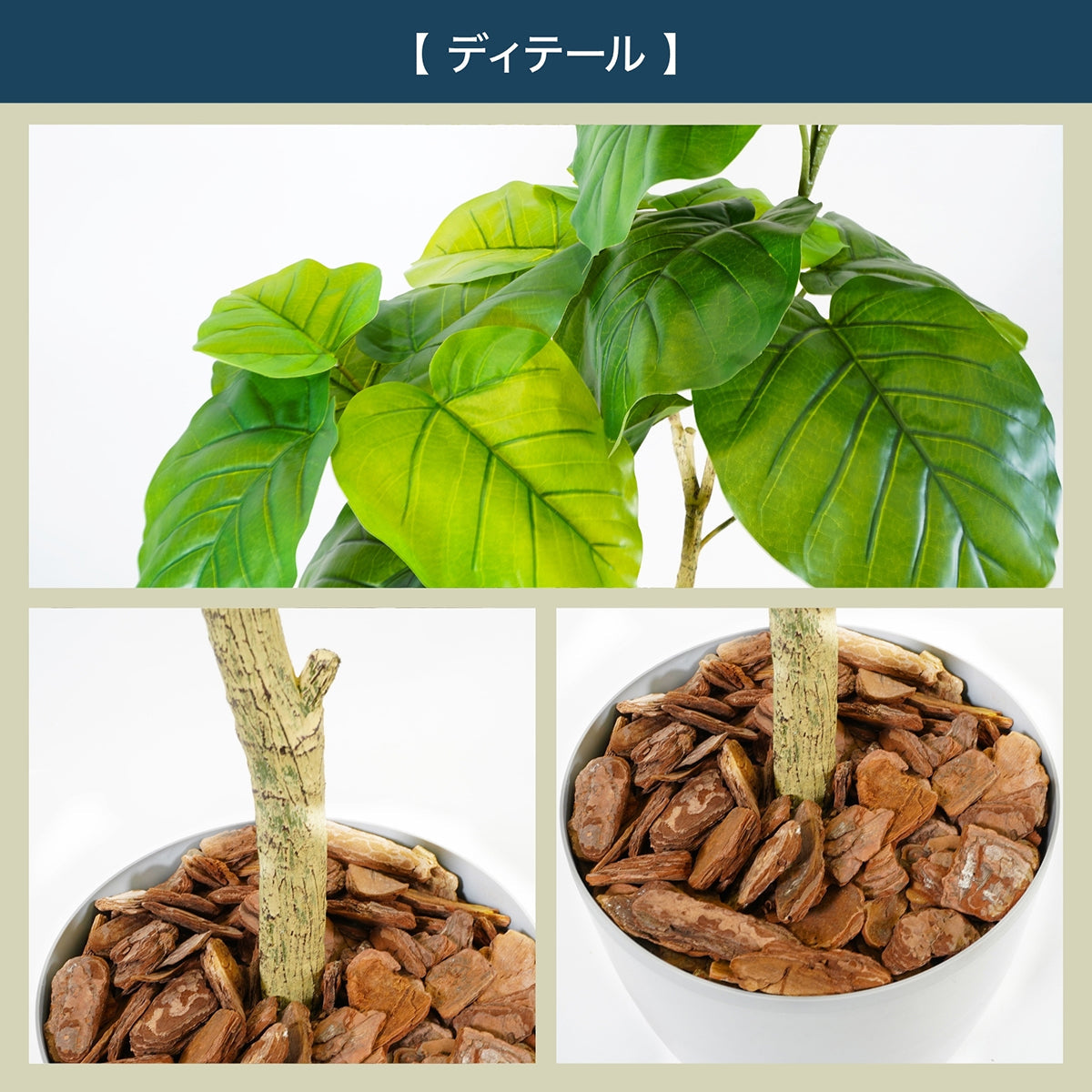 光触媒インテリアグリーン ウンベラータ130cm 鉢付き