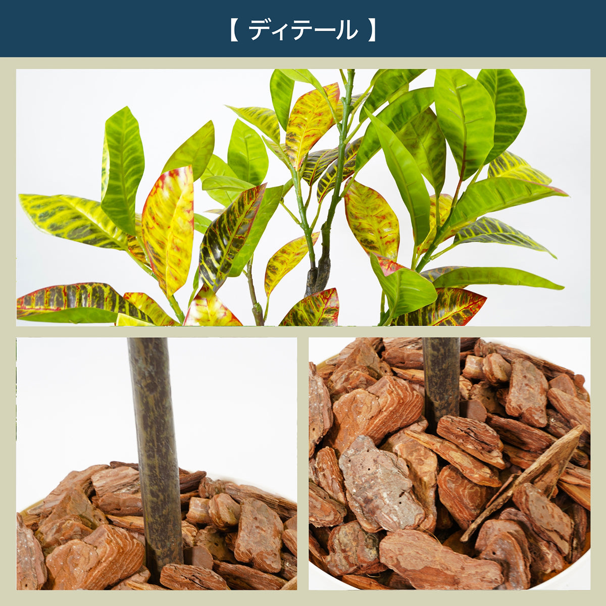 光触媒インテリアグリーン クロトン150cm 鉢付き