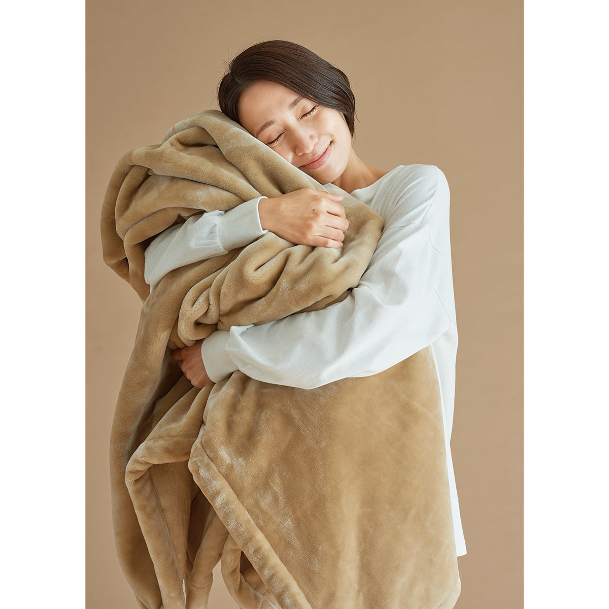 CALDO NIDO notte3　掛け毛布　ベージュ　シングル