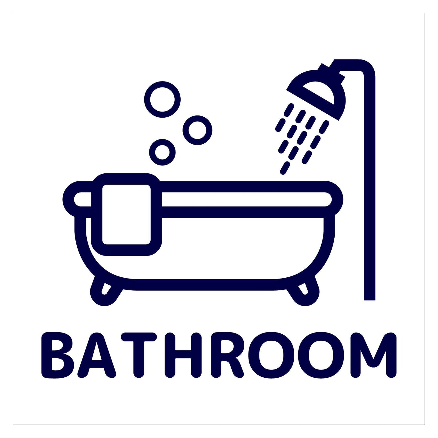 １５０角アルミ複合板ピクトサイン　ＢＡＴＨＲＯＯＭ