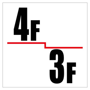 １５０角アルミ複合板ピクトサイン　３Ｆ４Ｆ