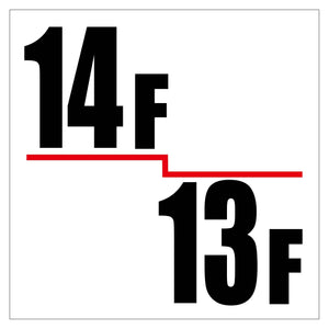 １５０角アルミ複合板ピクトサイン　１３Ｆ１４Ｆ