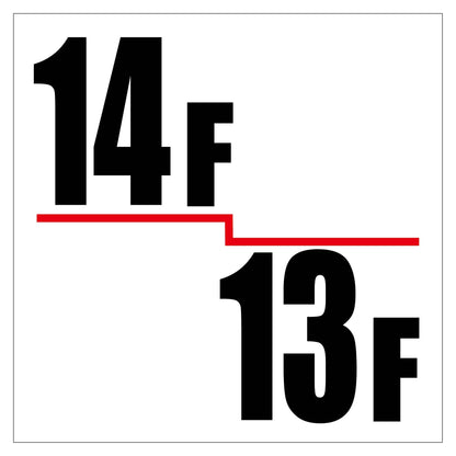 １５０角アルミ複合板ピクトサイン　１３Ｆ１４Ｆ