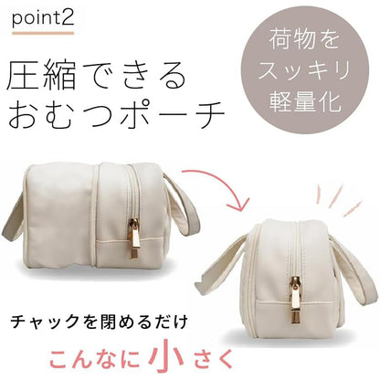 Colulu(コルル) おむつポーチ おしりふきケース一体型