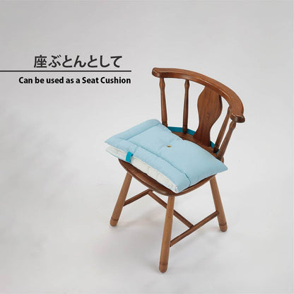 日本防炎協会認定　防災ずきん/防災頭巾　カネカロン防災クッション　ブルー　S/M/L