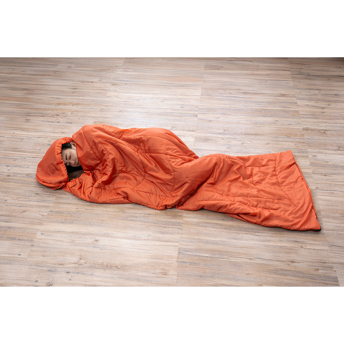 寝具メーカーの防災士が考えた MOTTETE PLUS 寝袋 テラコッタ/ブラウン