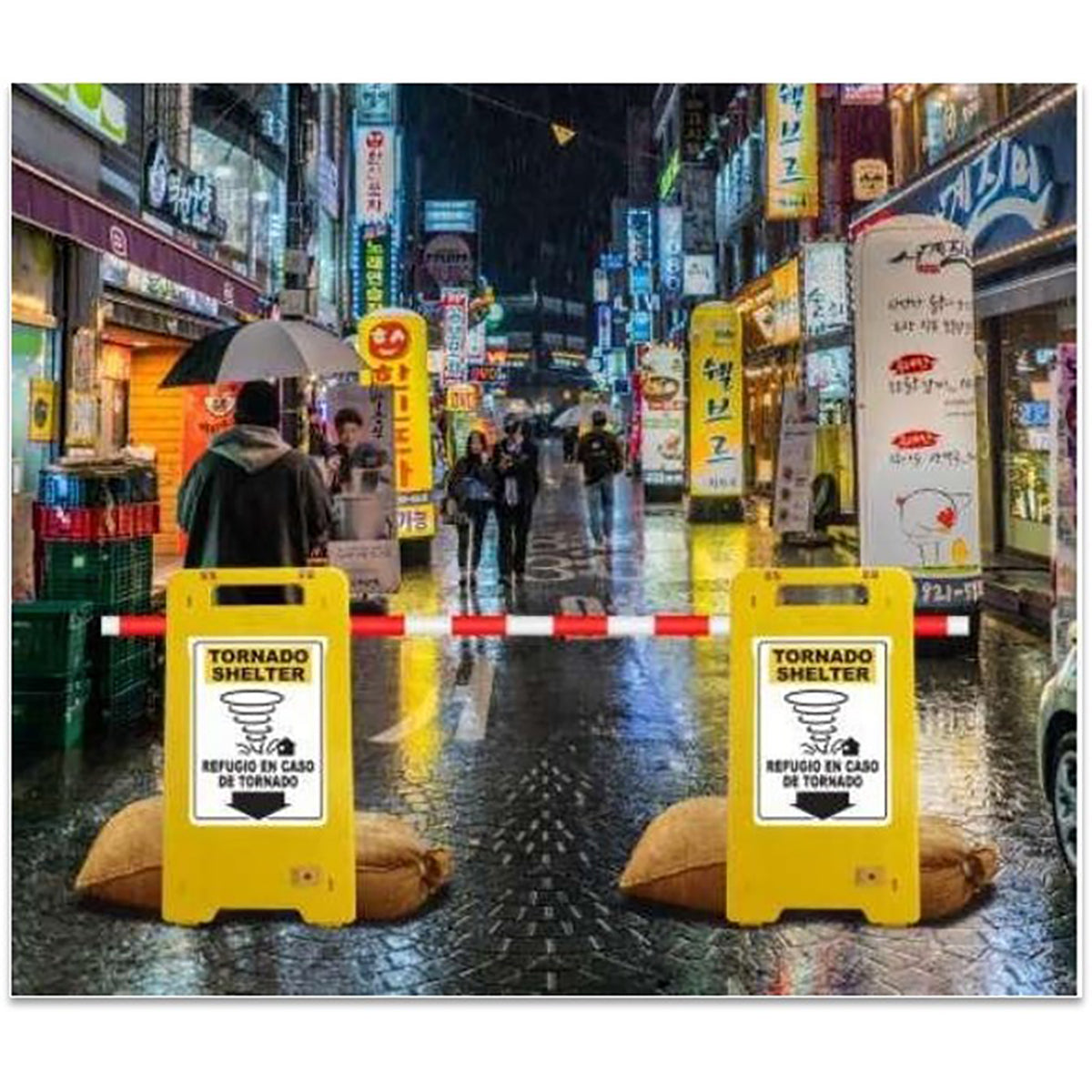 ソーラー・充電式ＬＥＤ　サインスタンド　撮影禁止