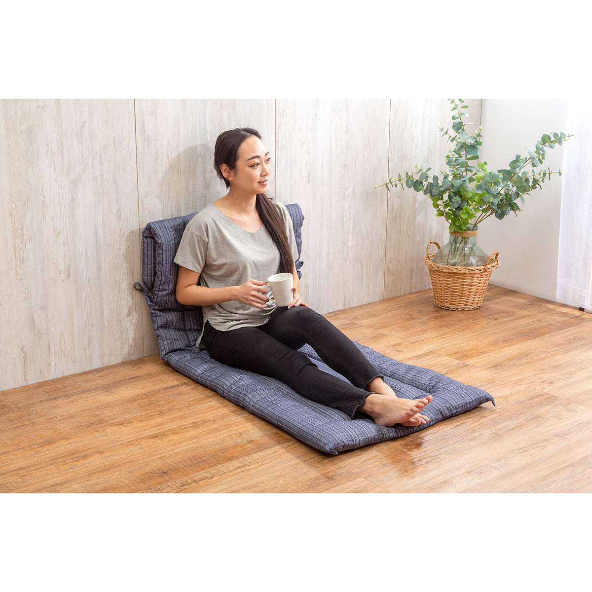 しじら織ごろ寝長座布団 ブルー – GREEN CROSS-select 工事現場の安全