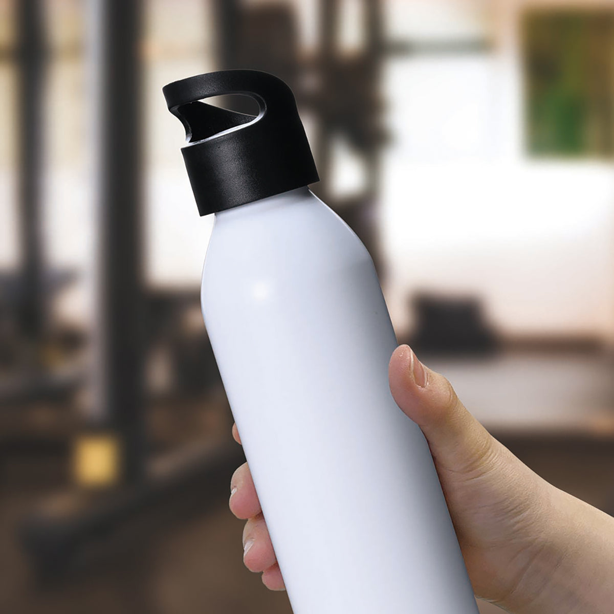 ポータブルアルミボトル　６００ｍｌ　ホワイト