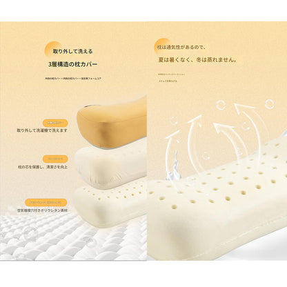携帯用折り畳み枕（水色）　ＨＫ２４ＳＳ０４３　幅４３０×奥行１１０×高さ２２０