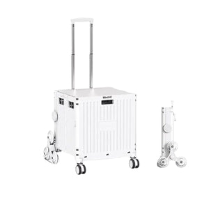 折り畳みキャリーカート　５５Ｌ　ホワイト　９００１　（折り畳みサイズ）幅４２５×奥行８７×高さ４３２