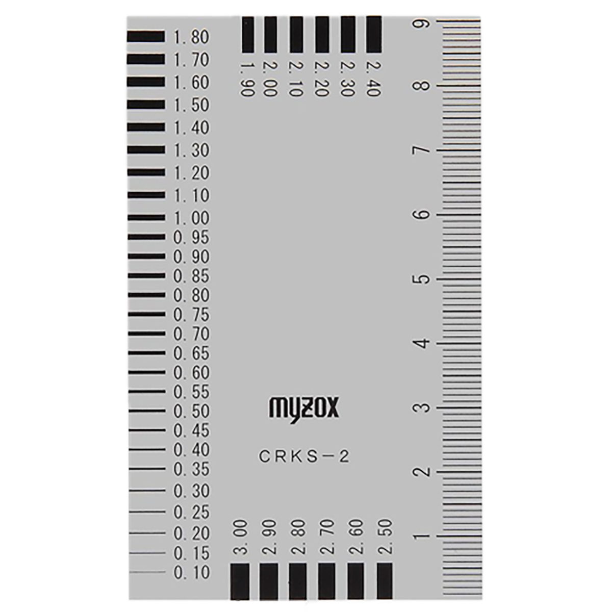 クラックスケール　CRKSｰ2　ひび割れ試験機　黒目盛/透明タイプ　55×91mm