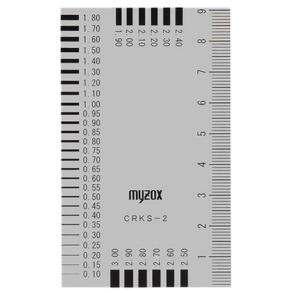 クラックスケール　CRKSｰ2　ひび割れ試験機　黒目盛/透明タイプ　55×91mm