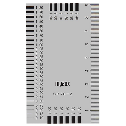 クラックスケール　CRKSｰ2　ひび割れ試験機　黒目盛/透明タイプ　55×91mm