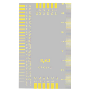クラックスケール　CRKS-2Y　ひび割れ試験機　黄目盛/透明タイプ　55×91mm