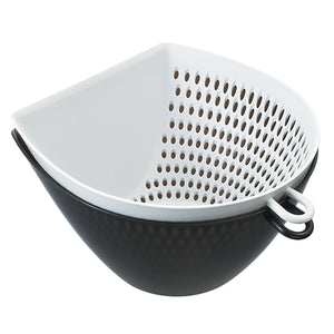 フタ付き チリトリ ザル ボウル 調理器具 L 幅16.9×奥行18.4×高さ9.9(L)cm