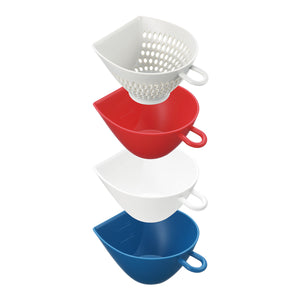 チリトリ ザル ボウル ミニ トリコロールセット 調理器具 幅9.1×奥行11×高さ4.8cm