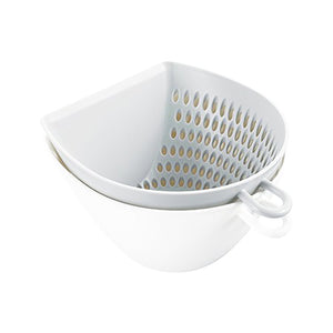チリトリ ザル ボウル 調理器具 S ホワイト 幅12×奥行14×高さ7.3cm