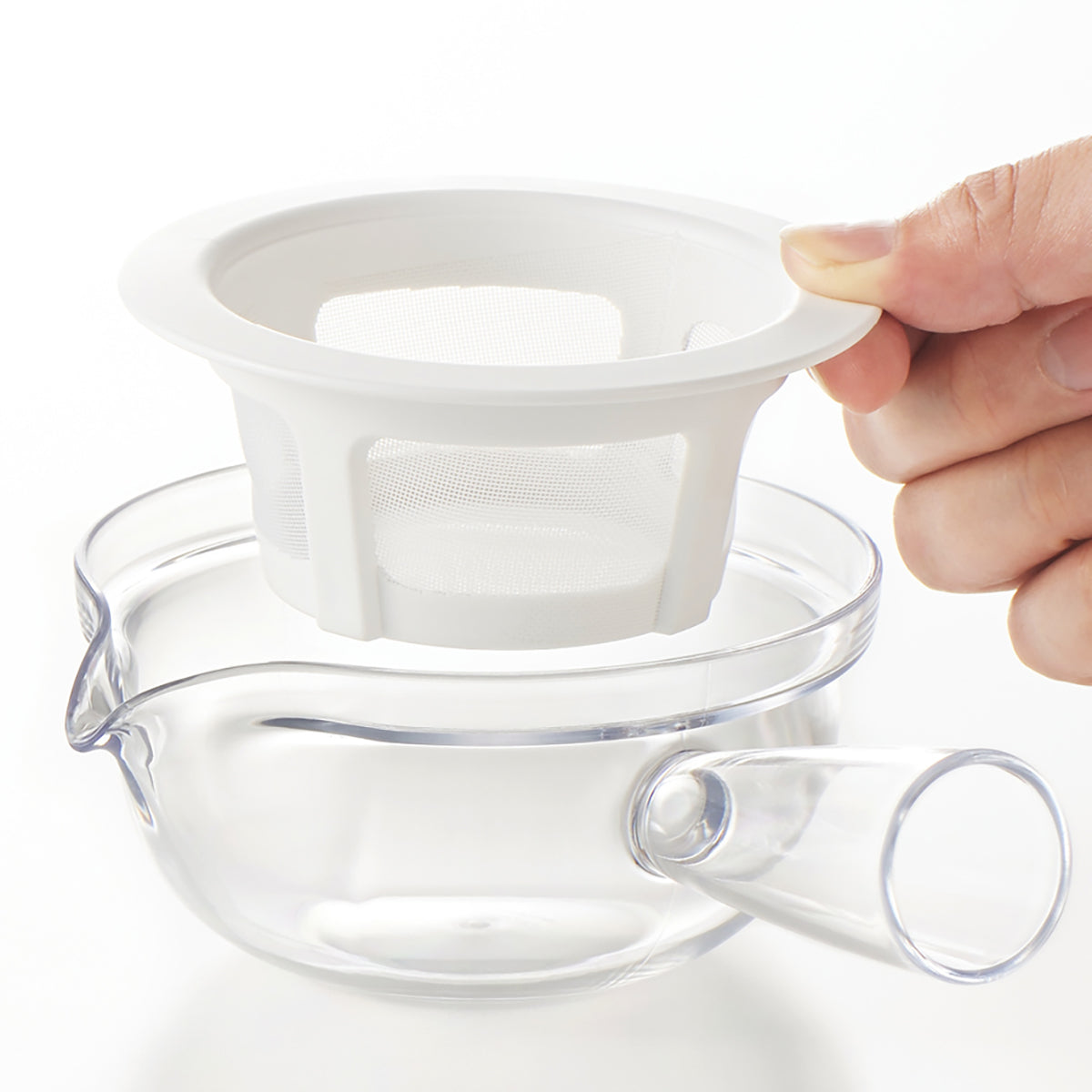 クリアティーポット ポリエステルメッシュ 急須タイプ 260ml
