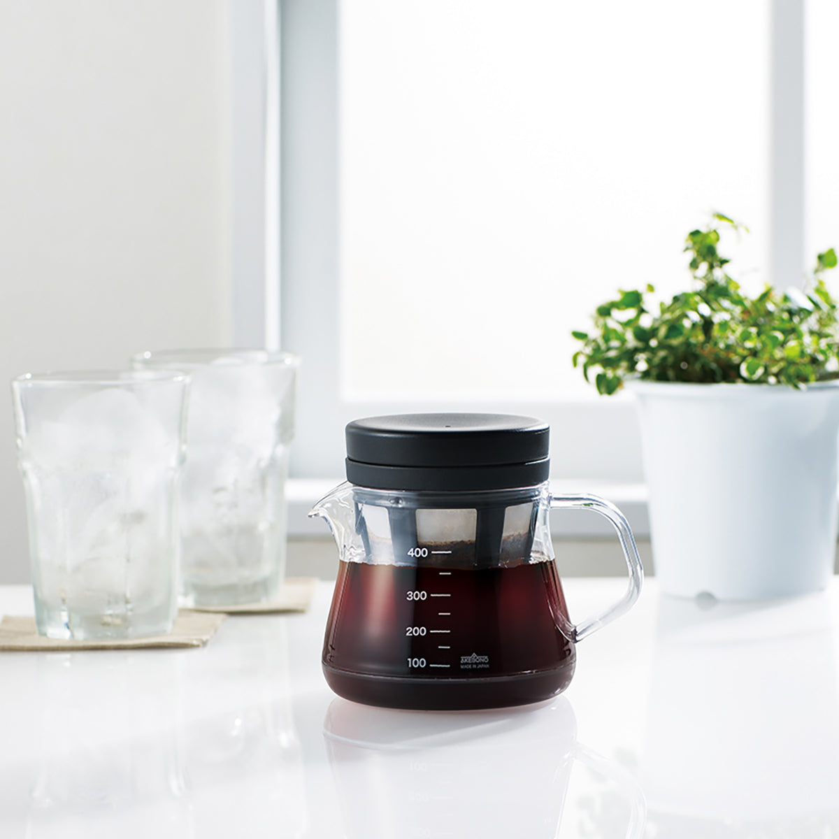 コーヒーサーバーストロン 400ml 2WAYドリッパーセット ブラック