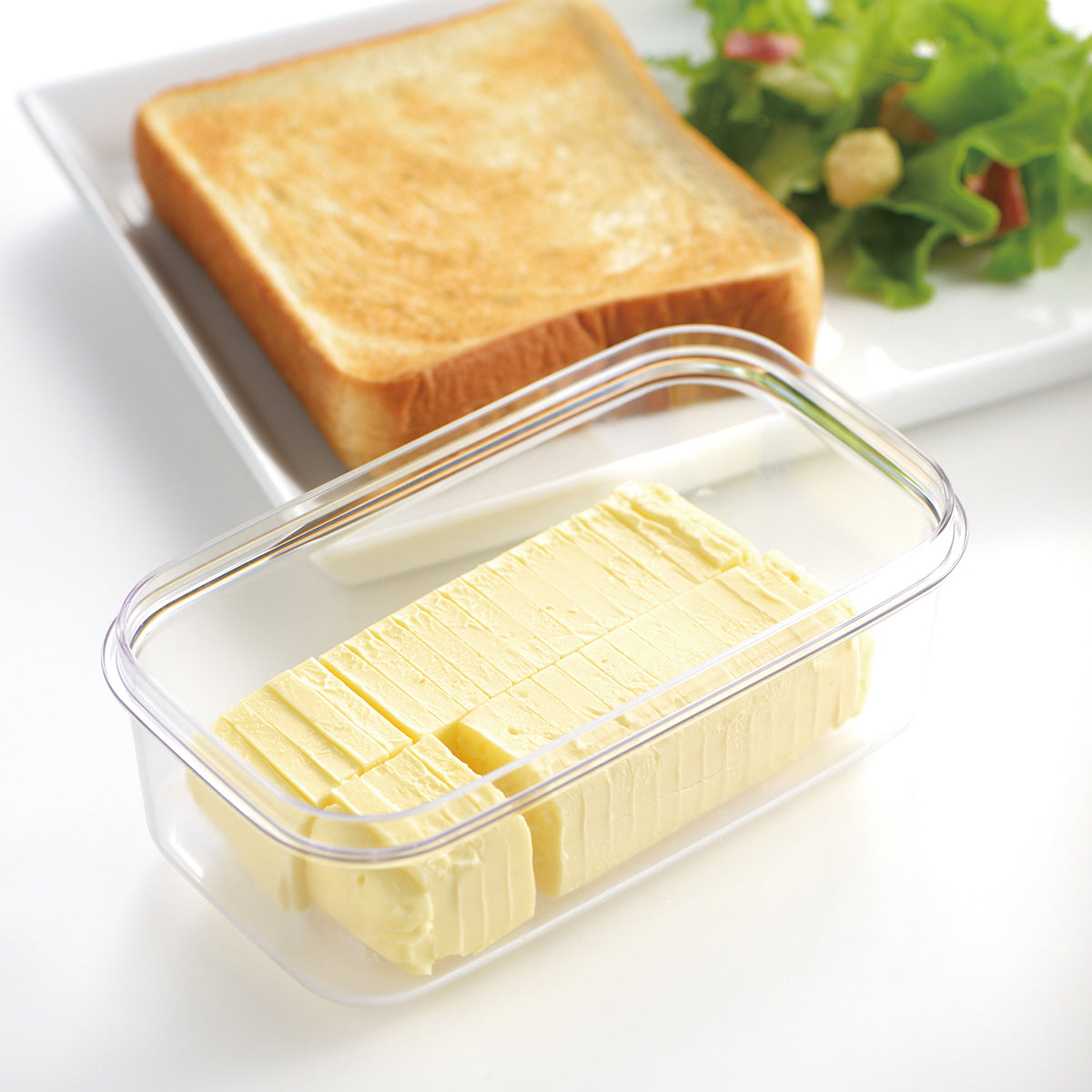 カットできちゃう バターケース 保存容器 ケース 幅16.5×奥行9.5×高さ6.8cm