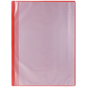 薄型クリアブックＡ４　横入れ　１０ポケット　レッド