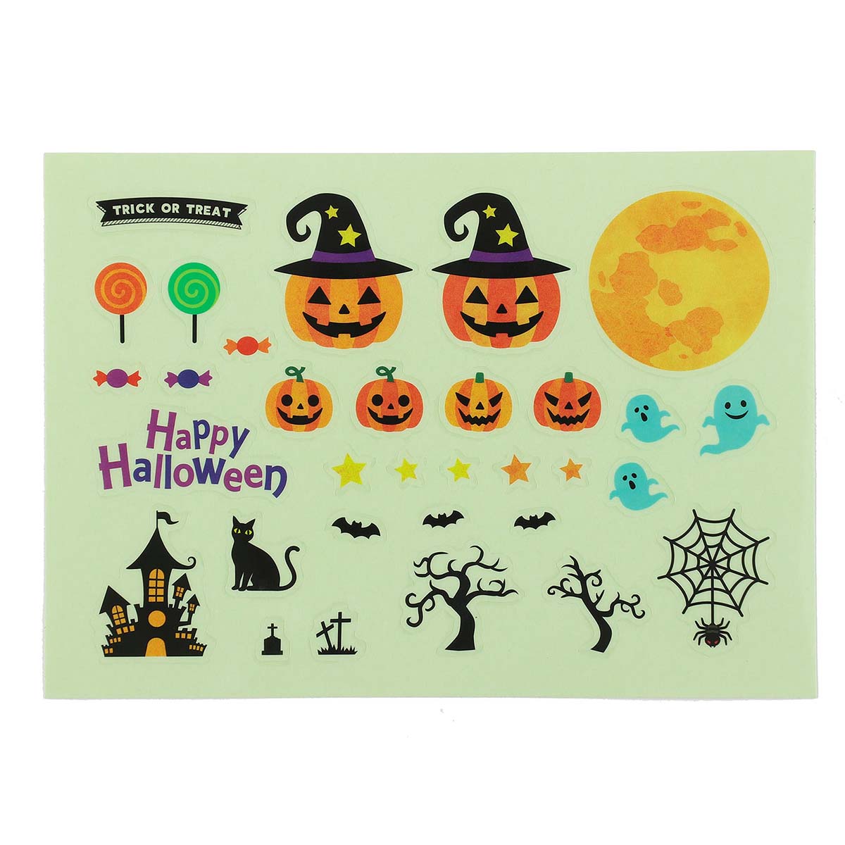 ハロウィンシール　５枚セット　105×148mm