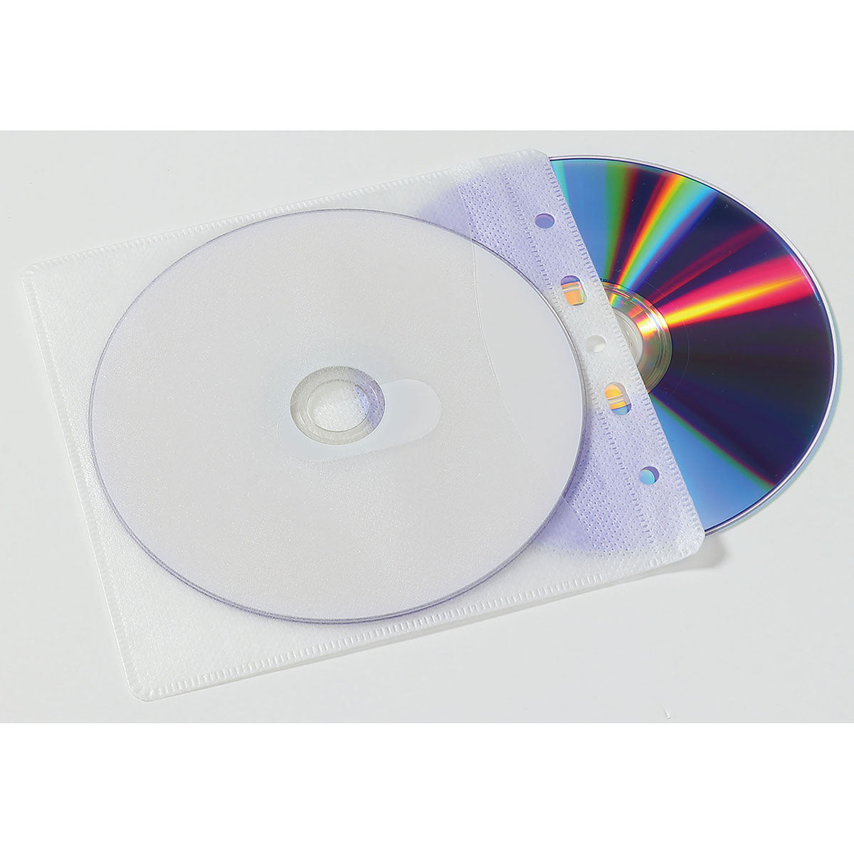 ＣＤ・ＤＶＤ用不織布ケース　５０枚入　128×136×50mm