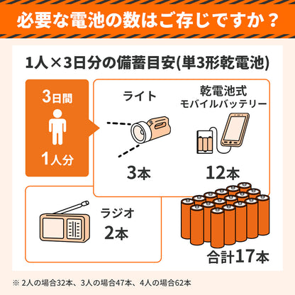 防災電池 単3形 20本入 非常用 防災用品