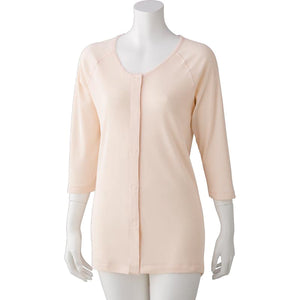 着るサプＩＦＭＣ.7分袖ワンタッチシャツ(2枚組) ピーチ S/M/L/LL