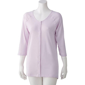 着るサプＩＦＭＣ.7分袖ワンタッチシャツ(2枚組) ラベンダー S/M/L/LL