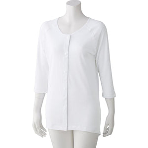 着るサプＩＦＭＣ.7分袖ホックシャツ(2枚組) ホワイト S/M/L/LL