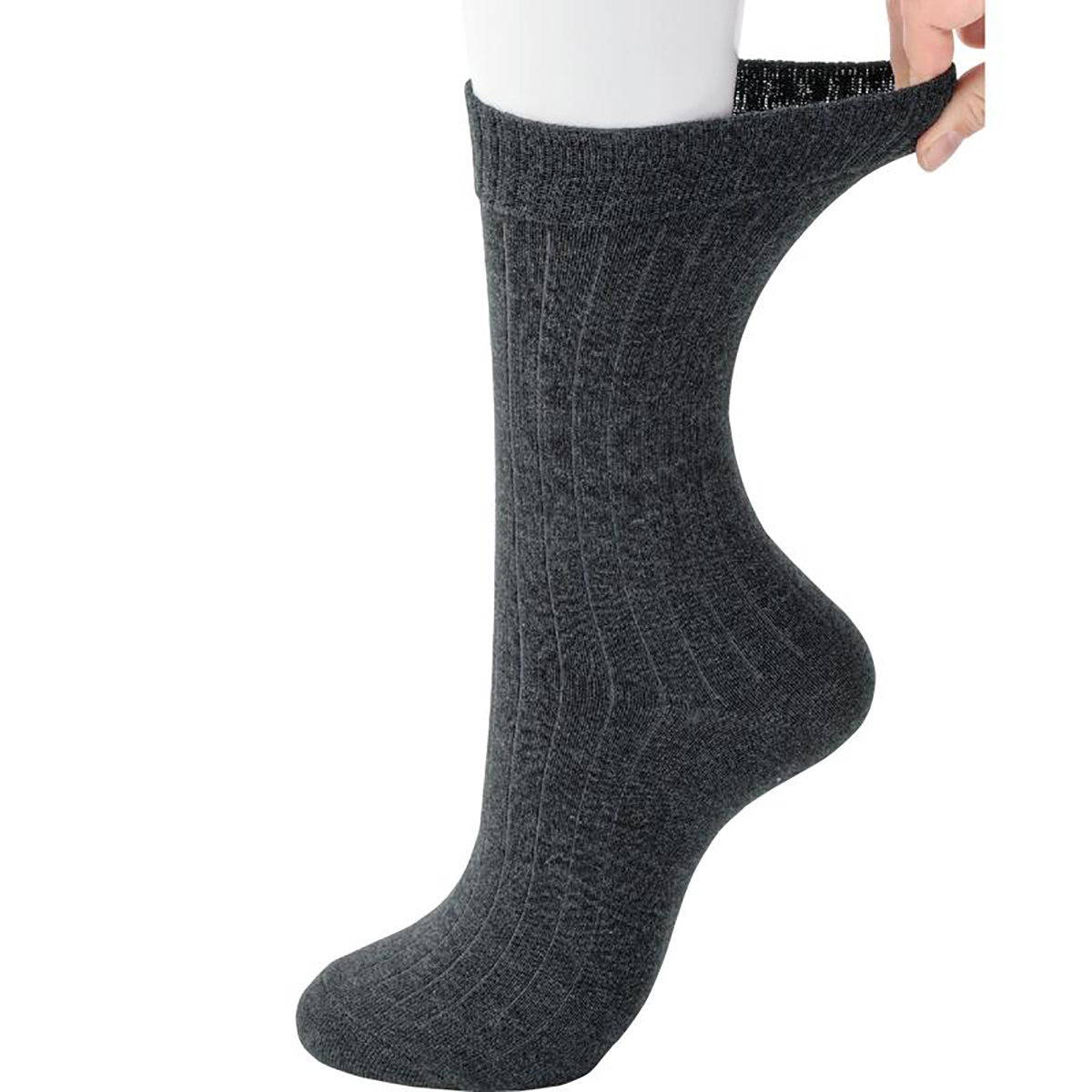 着るサプＩＦＭＣ.足首ゆったり名前の書けるソックス チャコール 24～26ｃｍ
