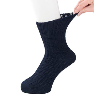 着るサプＩＦＭＣ.ゴムなし幅広ソックス ネイビー 24～26ｃｍ