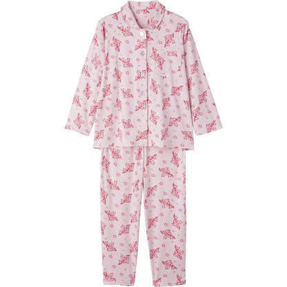 ワンタッチのびのびストレッチパジャマ ピンク S/M/L/LL/3L/4L