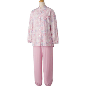 ワンタッチのびのびストレッチパジャマ ピンク S/M/L/LL/3L/4L