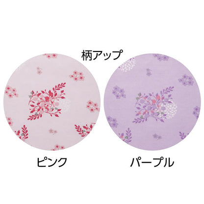 大きめボタンのびのびストレッチパジャマ パープル S/M/L/LL/3L/4L
