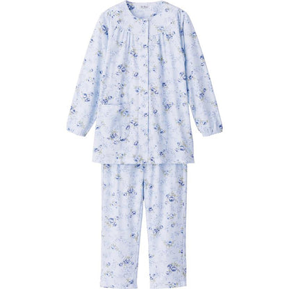 ワンタッチパジャマ サックス S/M/L/LL/3L/4L