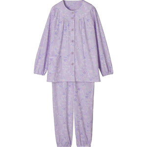 大きめボタンパジャマ パープル S/M/L/LL/3L/4L