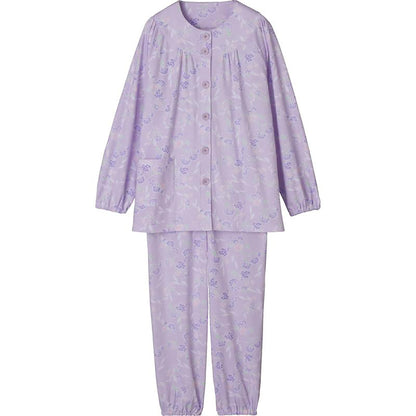 大きめボタンパジャマ パープル S/M/L/LL/3L/4L