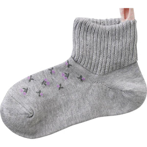 名前の書ける取っ手付ソックス(柄) グレー 22～24cm